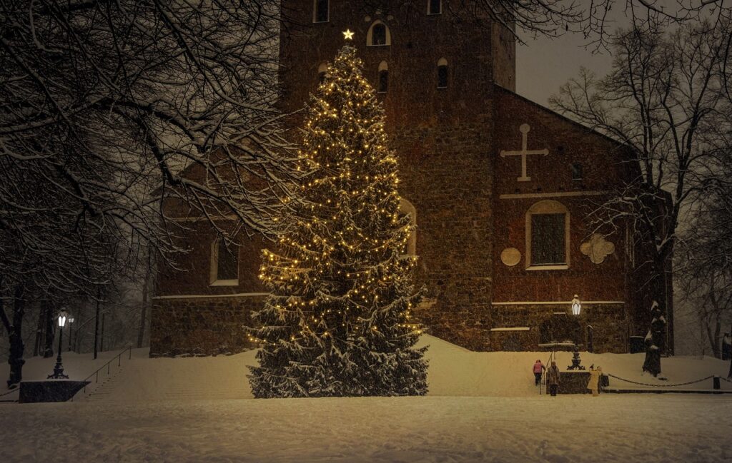 "Prachtige kerstbomen Kerst in de kerk met Kerstbomen Hoogstraten